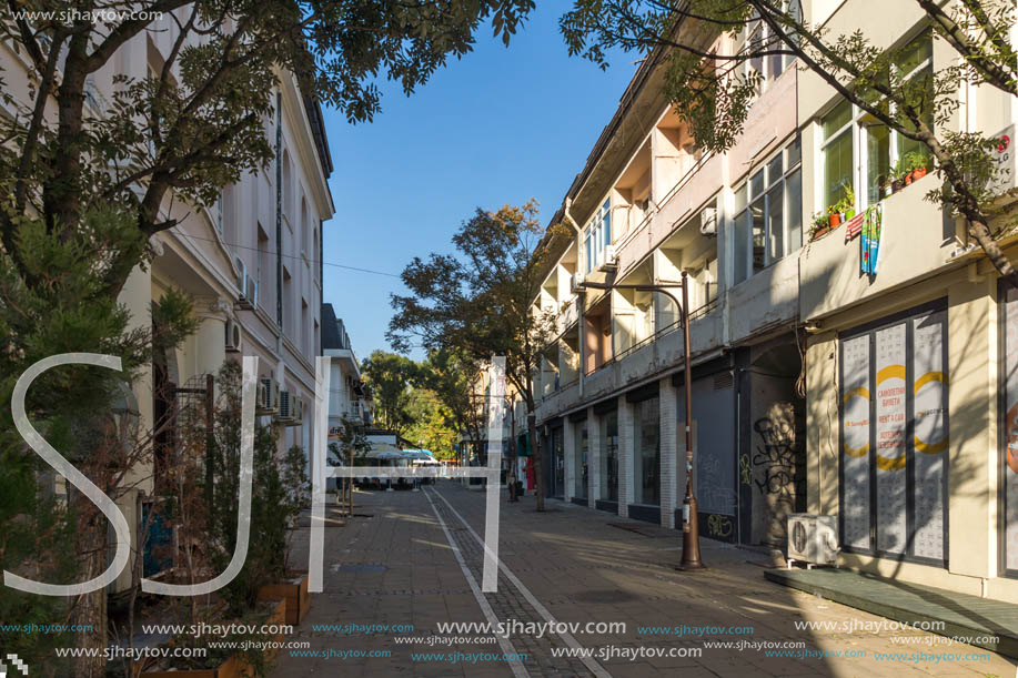 BLAGOEVGRAD, BULGARIA - OCTOBER 6, 2018: The Center of town of Blagoevgrad, Bulgaria