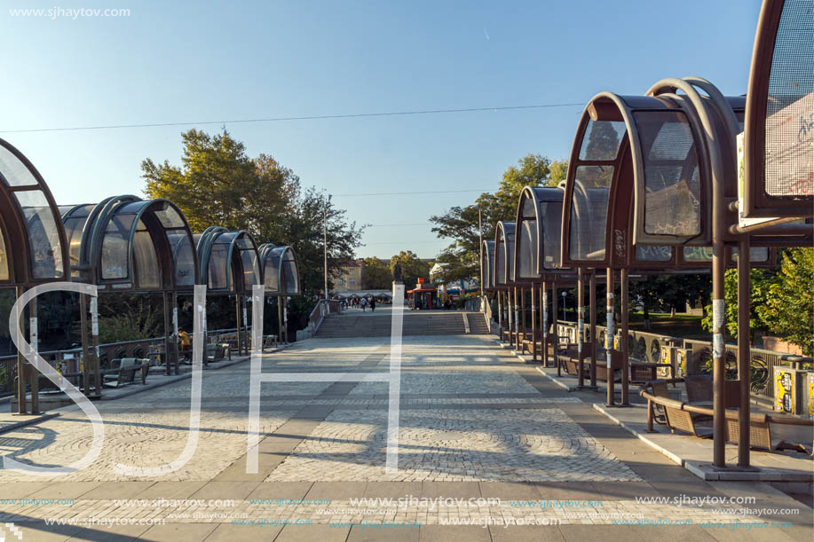 BLAGOEVGRAD, BULGARIA - OCTOBER 6, 2018: The Center of town of Blagoevgrad, Bulgaria