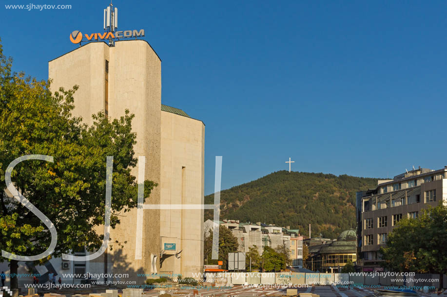 BLAGOEVGRAD, BULGARIA - OCTOBER 6, 2018: The Center of town of Blagoevgrad, Bulgaria