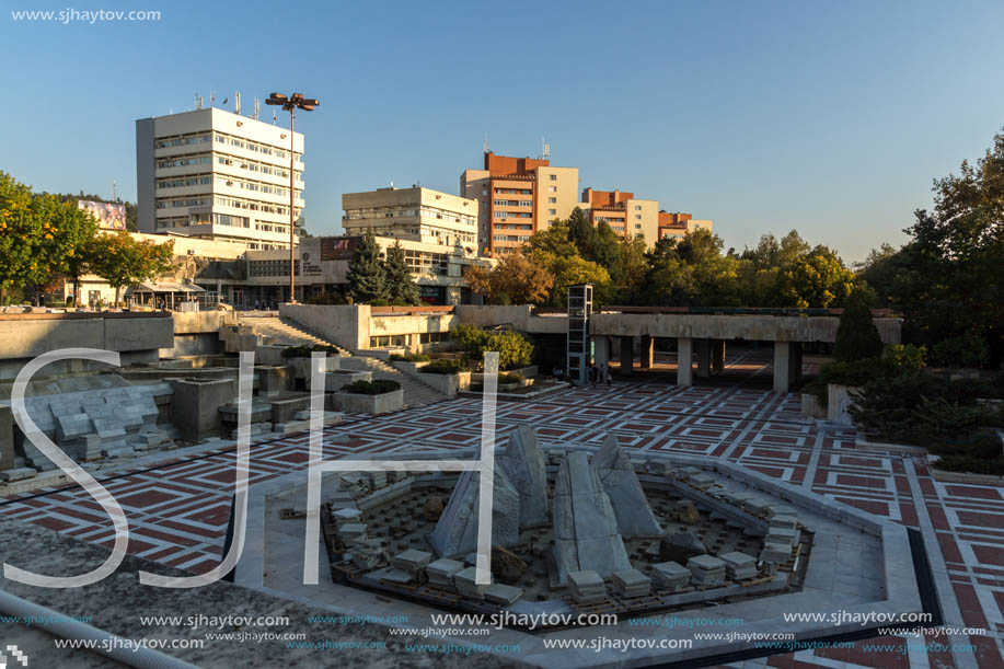 BLAGOEVGRAD, BULGARIA - OCTOBER 6, 2018: The Center of town of Blagoevgrad, Bulgaria