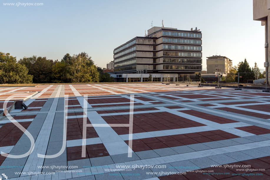 BLAGOEVGRAD, BULGARIA - OCTOBER 6, 2018: The Center of town of Blagoevgrad, Bulgaria