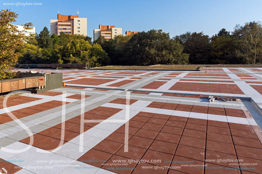 BLAGOEVGRAD, BULGARIA - OCTOBER 6, 2018: The Center of town of Blagoevgrad, Bulgaria