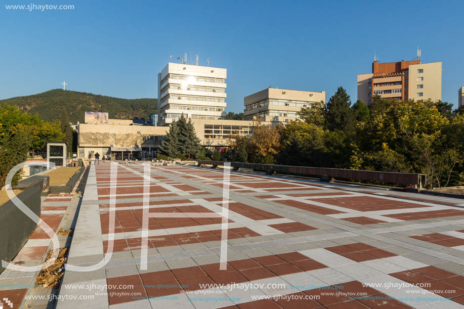 BLAGOEVGRAD, BULGARIA - OCTOBER 6, 2018: The Center of town of Blagoevgrad, Bulgaria