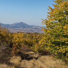 Amazing Autumn Panorama of Cherna Gora (Monte Negro) mountain, Pernik Region, Bulgaria