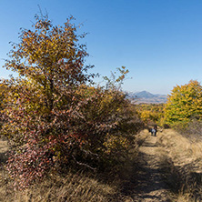 Amazing Autumn Panorama of Cherna Gora (Monte Negro) mountain, Pernik Region, Bulgaria