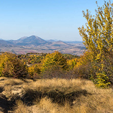 Amazing Autumn Panorama of Cherna Gora (Monte Negro) mountain, Pernik Region, Bulgaria