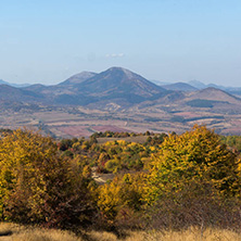 Amazing Autumn Panorama of Cherna Gora (Monte Negro) mountain, Pernik Region, Bulgaria